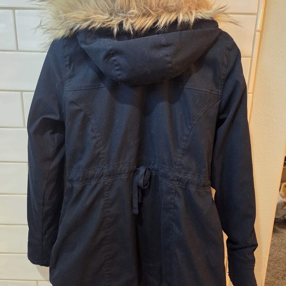 Hollister Coat Parka Faux Fur M - Picture 3 of 4
